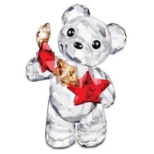 Swarovski Crystal 2009 Annual Holiday Kris Bear Figurine w/ Stars